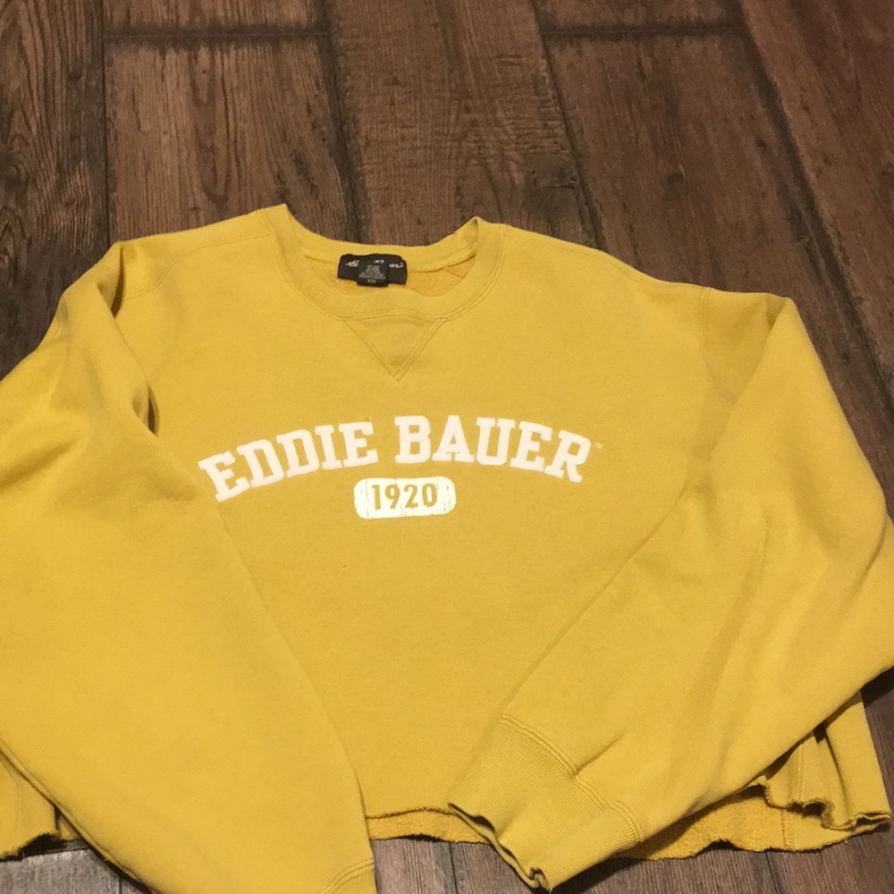 Oversized Eddie Bauer cropped sweater